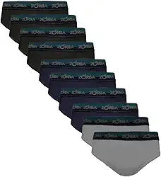 Kit 10 Cuecas Zorba Slip Max Algodão 764 Mho/Pto/Graf
