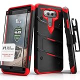 LG V20 Case, Zizo [Bolt Series] with FREE [LG V20 Screen Protector] Kickstand [12 ft. Military Grade Drop Tested] Holster Belt Clip - Case for LG V20