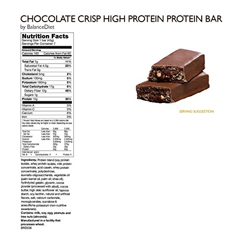 Balancediet™ | Protein Bar | 15G Of Protein | Low Carb | 7 Bar Box (Chocolate Crisp) #TOP2