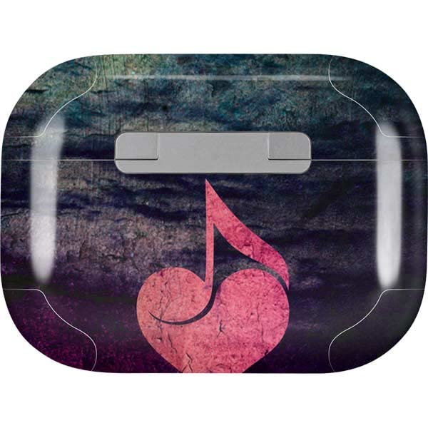 Skinit Decal Audio Skin Compatible with Apple AirPods Pro (2rd Gen, 2022) - Skinit Originally Designed Rustic Musical Heart Design