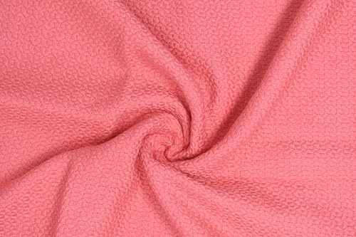 Image of Pring Cotton Bath Towel - Dobby Thick - Plain (Large 35 inch x 70 inch, Tearose, Pack of 1) (Large)