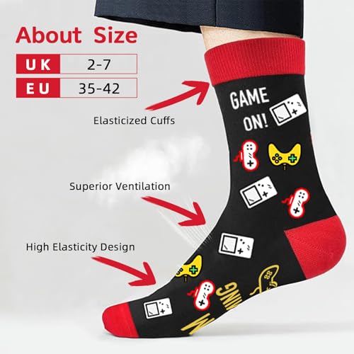 Nieuwigheidcadeaus voor mannen Grappige sokken, Gamer-kousvullers voor tienerjongens Kerstmis Kousvullers Cadeau-ideeën voor mannen Verjaardag - Afbeelding 6