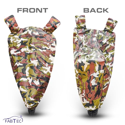 Image of Fabtec Waterproof Bike Cover /Scooty Cover for Bajaj Pulsar RS200(Jungle Print Two Wheeler Cover)
