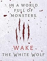 In a World Full of Monsters Wake the White Wolf : Notebook - 110 Pages, Lined, Wide Ruled, Bloody Ice Cover Design with Wolf Claw Marks - Large RPG Journal (8. 5 X 11 Inches) - Gaming Notebook 1653365110 Book Cover