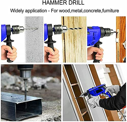 850W 230V Heavy Duty Electric Rotary Hammer Drill Impact Driver Bit Set 3000 RPM with Depth Gauge, Powerful Variable Speed Drill for Drilling Steel Masonry Concrete Wood 7 850W 230V Heavy Duty Electric Rotary Hammer Drill Impact Driver Bit Set 3000 RPM with Depth Gauge, Powerful Variable Speed Drill for Drilling Steel Masonry Concrete Wood - Image 7