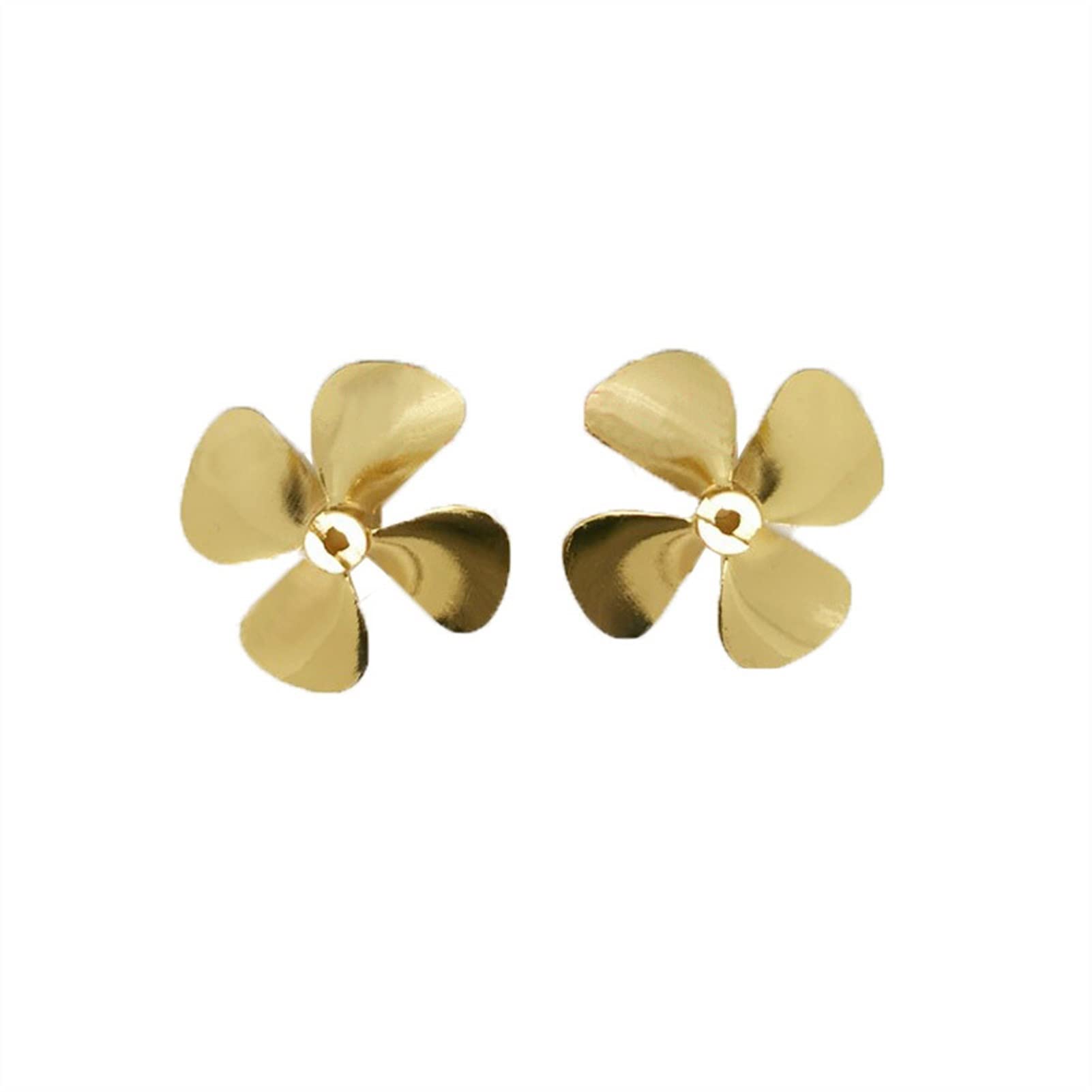 1 para śmigło do przodu i do tyłu stop cynkowy 4-łopatkowe wiosło RC holownik łódź z przynętą Model śruby Prop średnica wirnika 55/60mm otwór 4mm Śmigło łodzi RC(Dia 55mm golden)