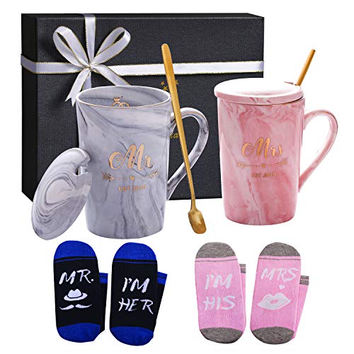 Mr and Mrs Coffee Mugs Est 2020 Wedding Gifts for The Couple, Mr