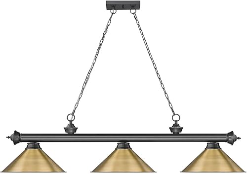 Miniatura 4 de Z-Lite 2306-3BP-RB15 Colgante de billar Cordon, 3 luces 180 vatios totales, chapado en bronce