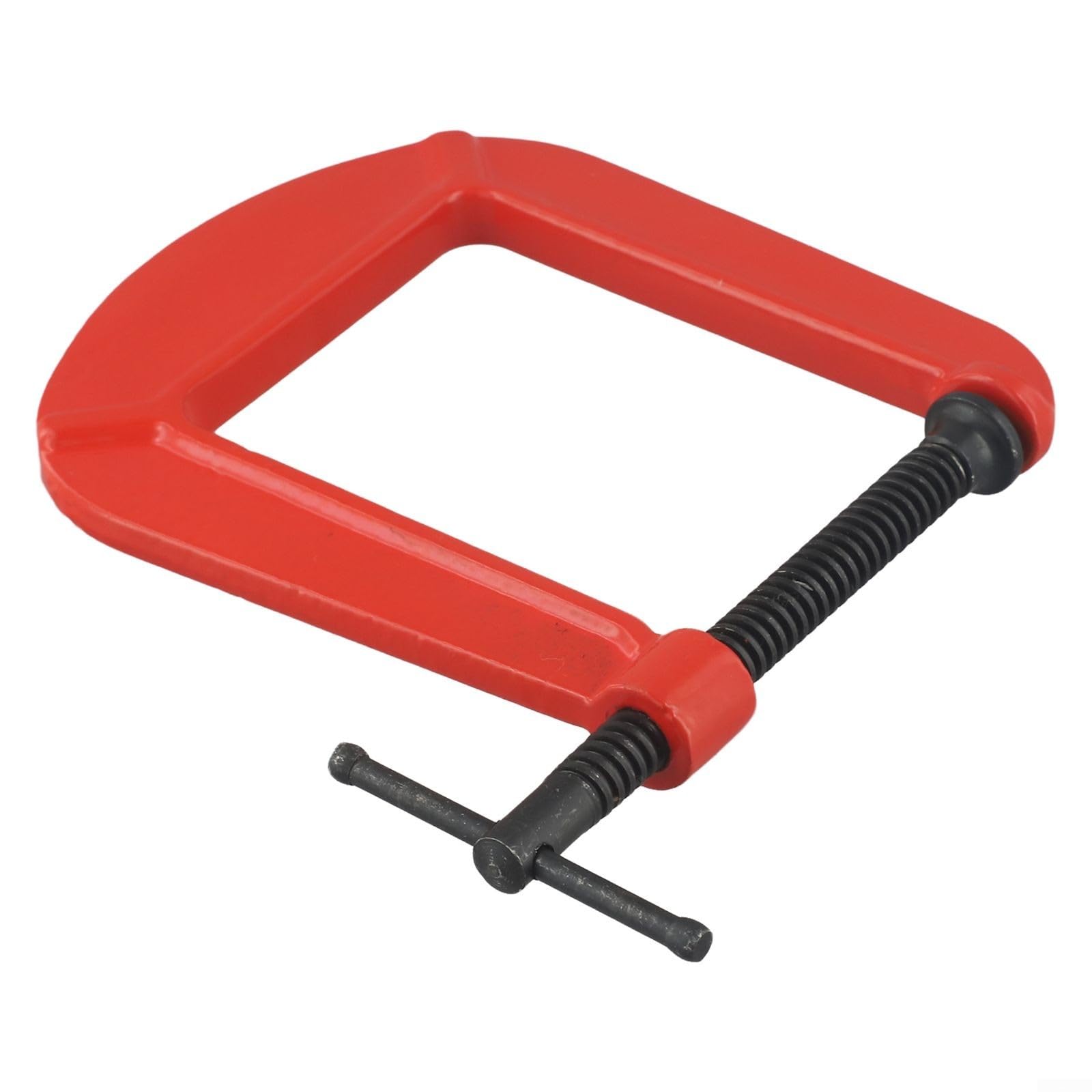 Morsetto a G resistente per lavorazione del legno, apertura ganascia 110 mm, profondità 305 mm, ghisa duttile con finitura antiruggine, cuscinetto girevole per uniforme (a)