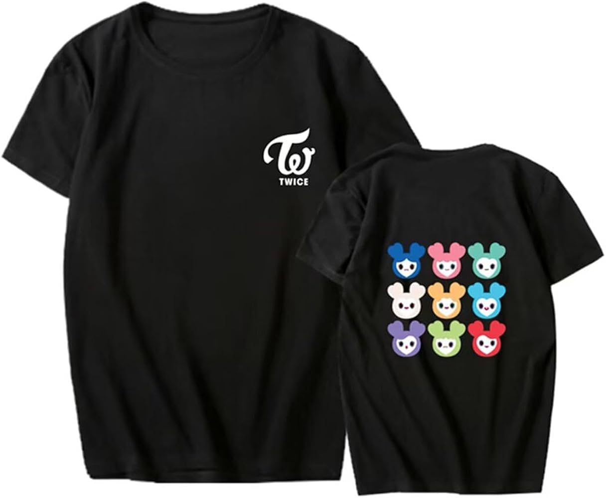 FUJUTANG Twice Unisex T-Shirt Twice Cartoon Shirt NaYeon Sana Mina