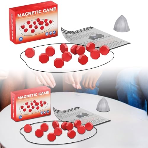 Ajedrez Magnético Portátil para Viajes y Camping con Piedras Magnéticas - Incluye Juego de Rompecabezas de Formas Geométricas Juego de Mesa Educativo de Estrategia y Damas para Niños de 9 a 14 Años - imagen 6