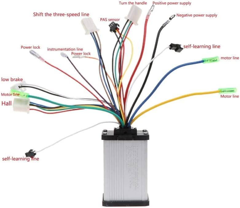 Brushless Motor Speed Controller for Electric E-bike E-scooters Speed Controller 36V/48V 250W Voltage Regulator