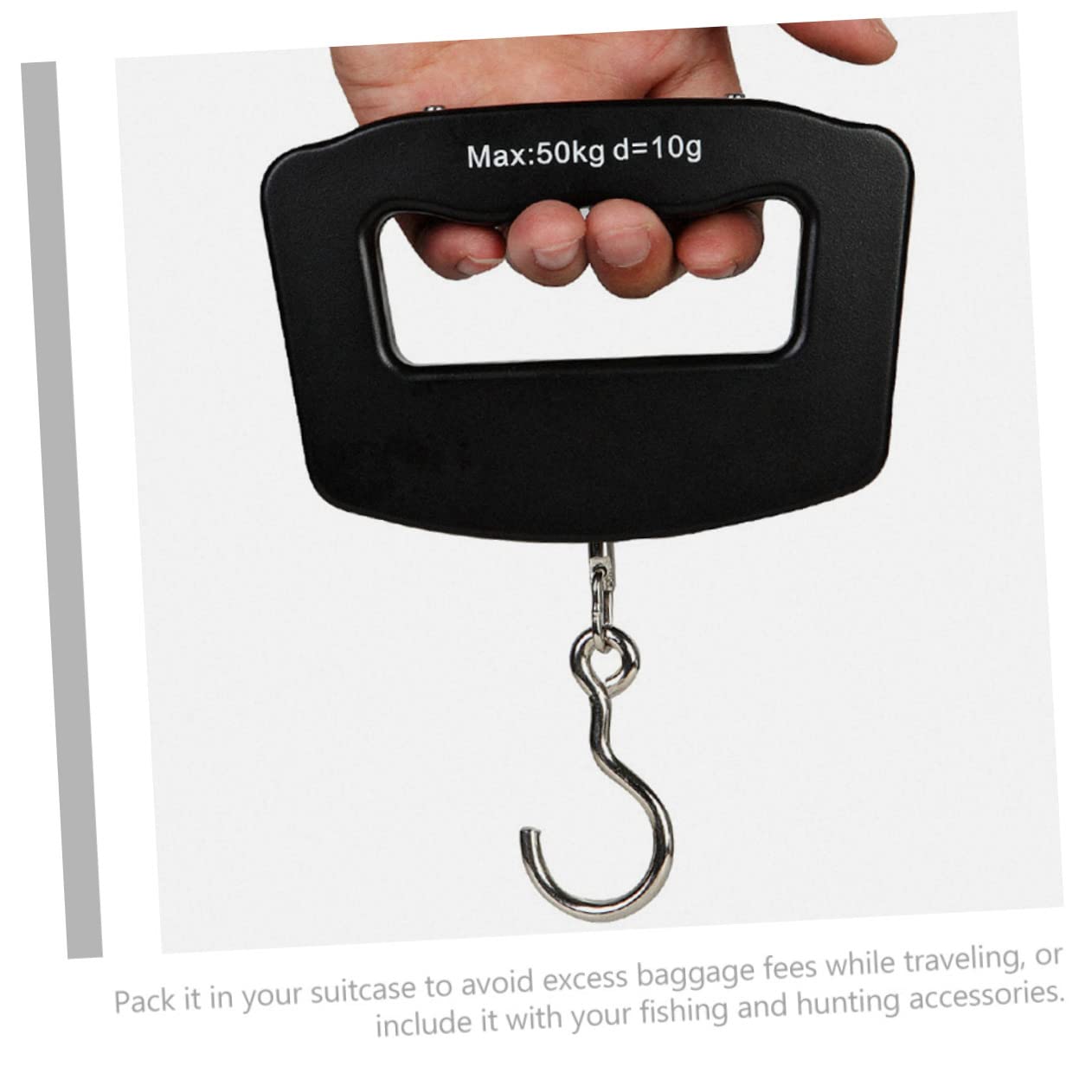 UKCOCO 2 Piezas Báscula Electrónica Portátil para Pesca con Pantalla LCD Digital de Mano y Ligera para Pesar Retención de Datos y Diseño Ergonómico