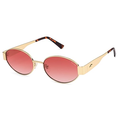 SOJOS Retro Oval Sunglasses for Women Trendy Classic Shades UV400 Protection SJ1256