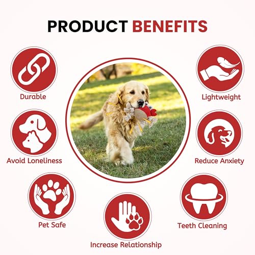 Foodie Puppies Dog Squeaky Plush Rope Toy - (Crustacean Plush Toy) | Non-Toxic, Stuffed, Teething, Chewing, Playful, Crinkle & Cuddly Toy | Intelligence Toys for Small Dogs and Puppies (Size: 14cm) (Image - 5)