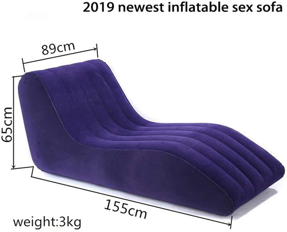 Silla Sillas Sofá Inflable Sexo Adulto Juego Atractivo De Muebles Amor Informes Sexuales Sofás Cama para Parejas,Azul