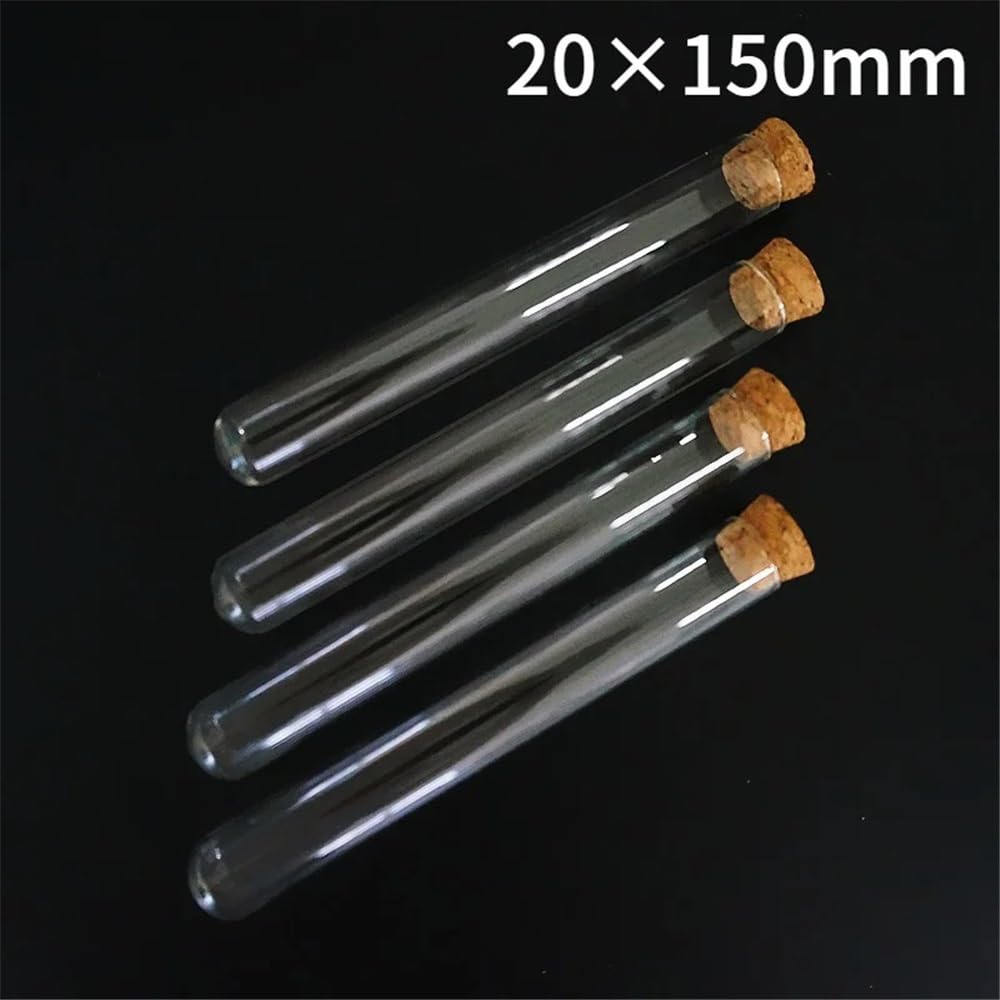 Équipements et fournitures de laboratoire Lot de 24 tubes en verre 20 x 150 mm avec bouchon liège for laboratoire
