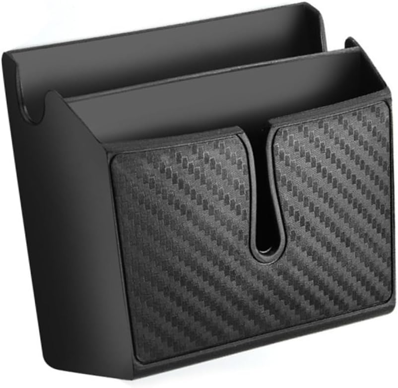 BESPORTBLE Car Storage Organizer Carbon Fiber Storage Box Phone Holder Adhesive Car Container Organizer