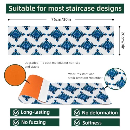 Alfombrillas de escalera que evitan resbalones en peldaños interiores 3