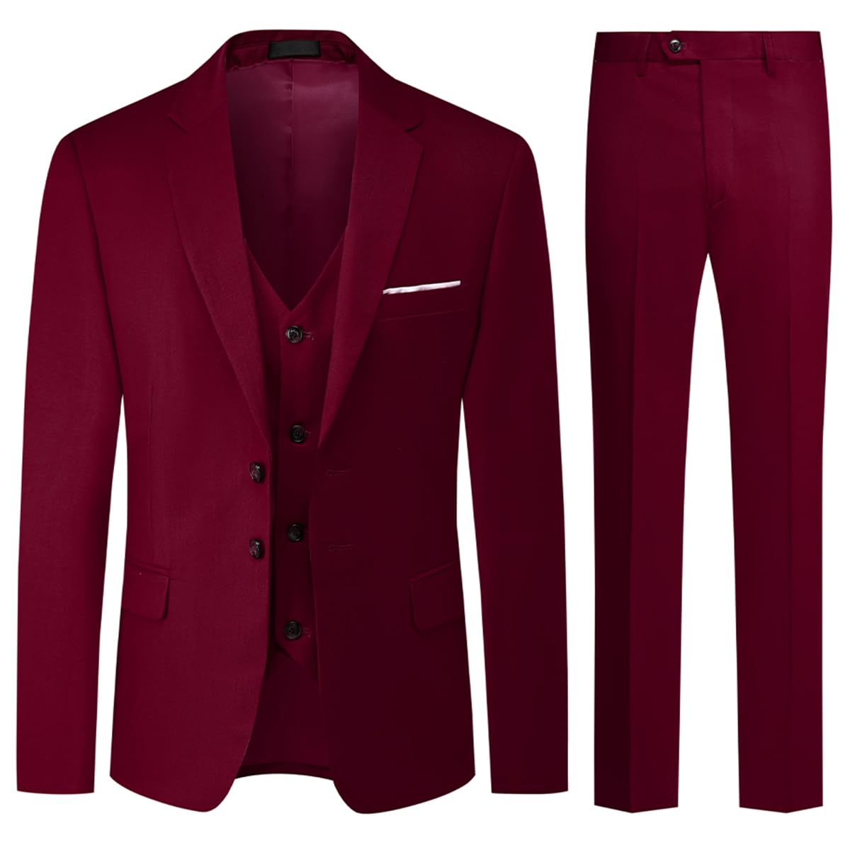 Allthemen Abiti da Uomo 3 Pezzi Regular Fit Abito Formale Abito Due Bottoni Giacca da Lavoro Pantaloni