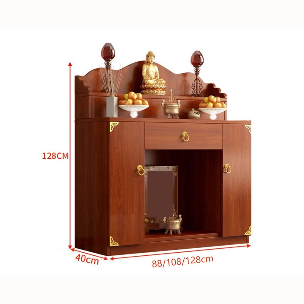 Mesa de Altar China Inicio Gabinete del Altar Mesa Espiritual for Adoración(Red,Medio)