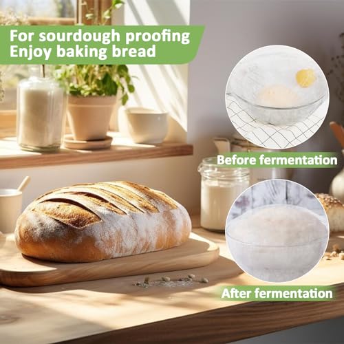 Image of MAQIHAN 300 Bowl Covers Bread Proofing - Extra Large Plastic Wrap for Food