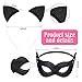 Chalyna 5 Pcs Black Cat Costume Set Long Fur Cats Tail Ears Black Star Tutu Skirt for Cosplay Halloween Costumes Women Party