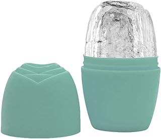 Rolo de gelo para beleza de rosto e olhos, copo de massagem no gelo, massagem facial reutilizável para cuidados com a pele de silicone, molde de gelo facial, presente para ela, ajuda a melhorar a elasticidade da pele