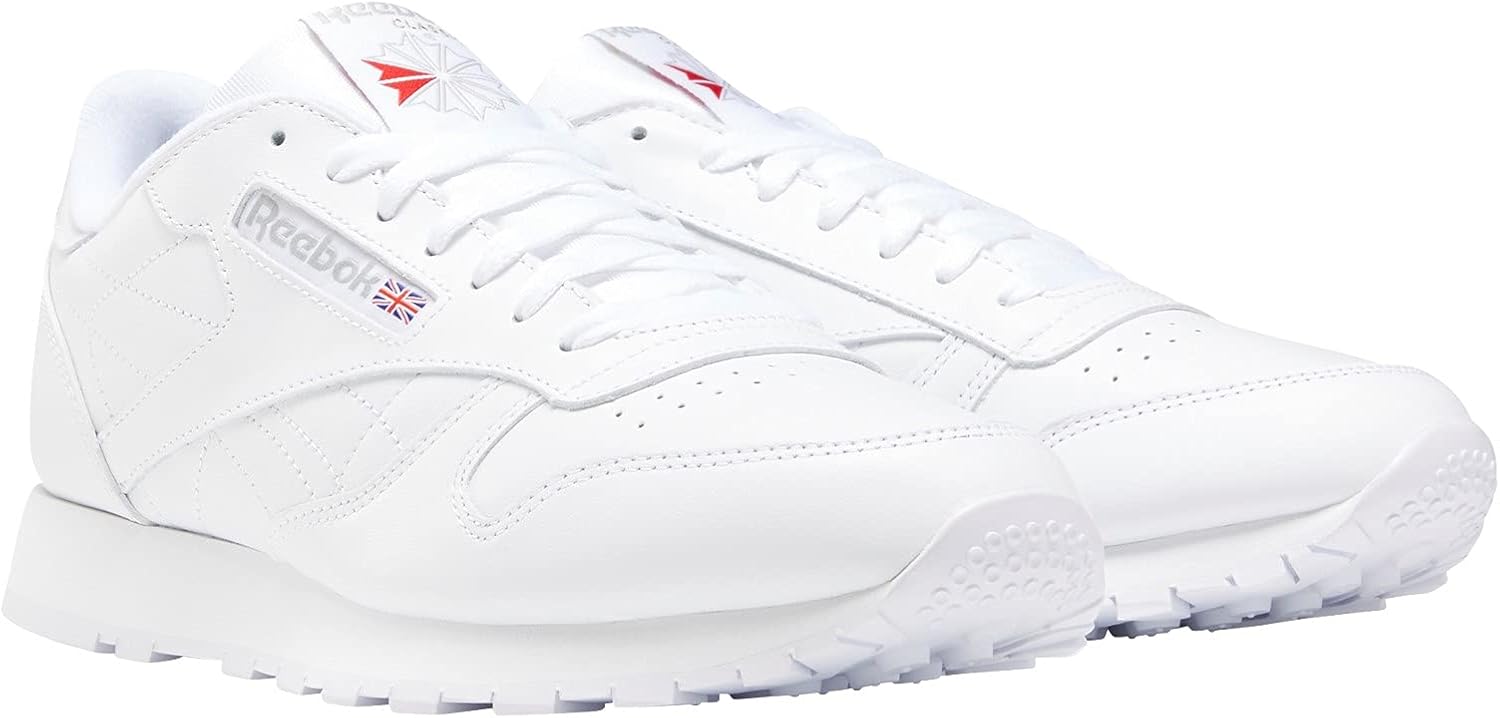 Reebok Men's Classic Leather Sneaker, White/White/Light Grey, 5.5 M US - Image 10