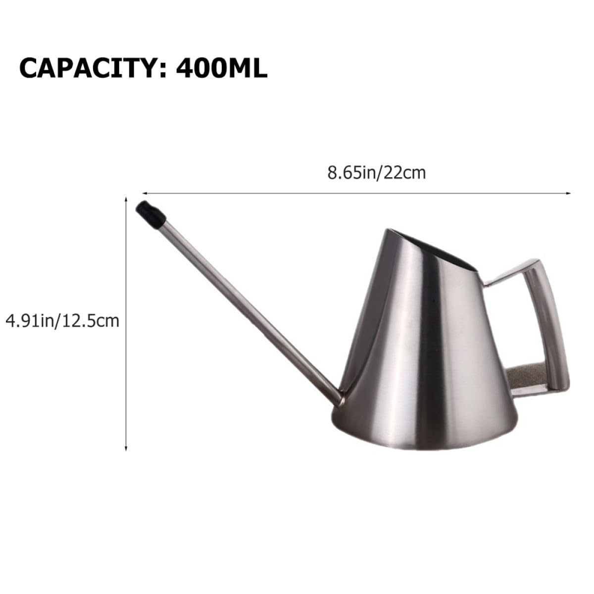 Didiseaon Annaffiatoio Beccuccio e Impugnatura Ergonomica in Acciaio Inox da Giardino 400ml per Fiori e Piante Sospese