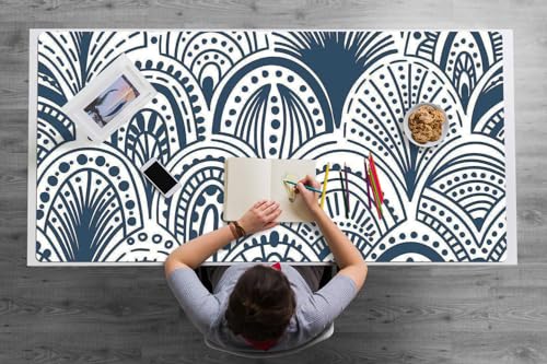Sous-main de bureau 120x60 cm vinyle PVC avec un joli motif marocain