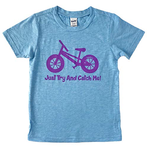 ZippyRooz Boys & Girls Toddler & Little Kids Pedal Bike Tee Shirt Just Try and Catch Me!