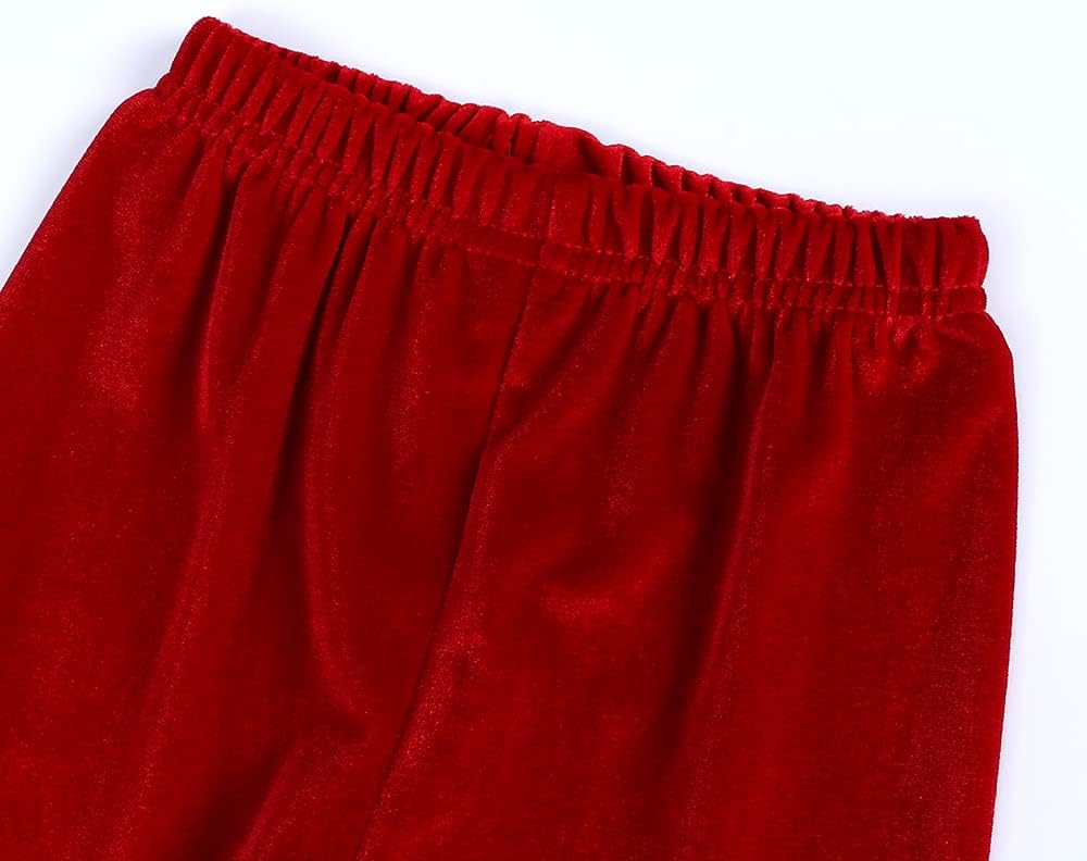 MYGBCPJS Kids Velvet Pajamas Toddler Button-Down Solid Long-Sleeve T-Shirt Top + Pants 2PCS Christmas Outfits Clothes - Image 5