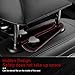 DYEKNEE Car Seat Headrest Hook, 2 PCS Universal Black Heart-Shaped Metal + Soft Storage Hooks for Backpack, Grocery, Phone