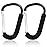 BeiLan Large D-Shape Aluminum Carabiner Hooks: 6.3 x 3.9 - 2Pcs Mommy Hooks for Stroller, Shopping Cart, Pram, etc.