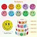 Wercokt 1000PCS Smiling Glitter Stickers, 1inch, 10 Colored Sparkly Foil Happy Stickers, Rewarding Student Behaviour, School Classroom Teacher