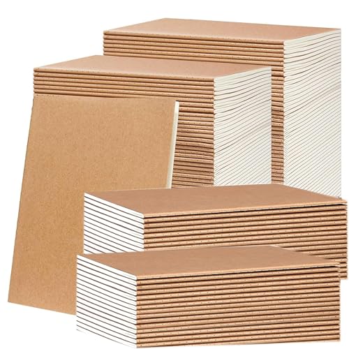 Carnets lignés A5 sans traversée d'encre lot de 100 avec pages lisses