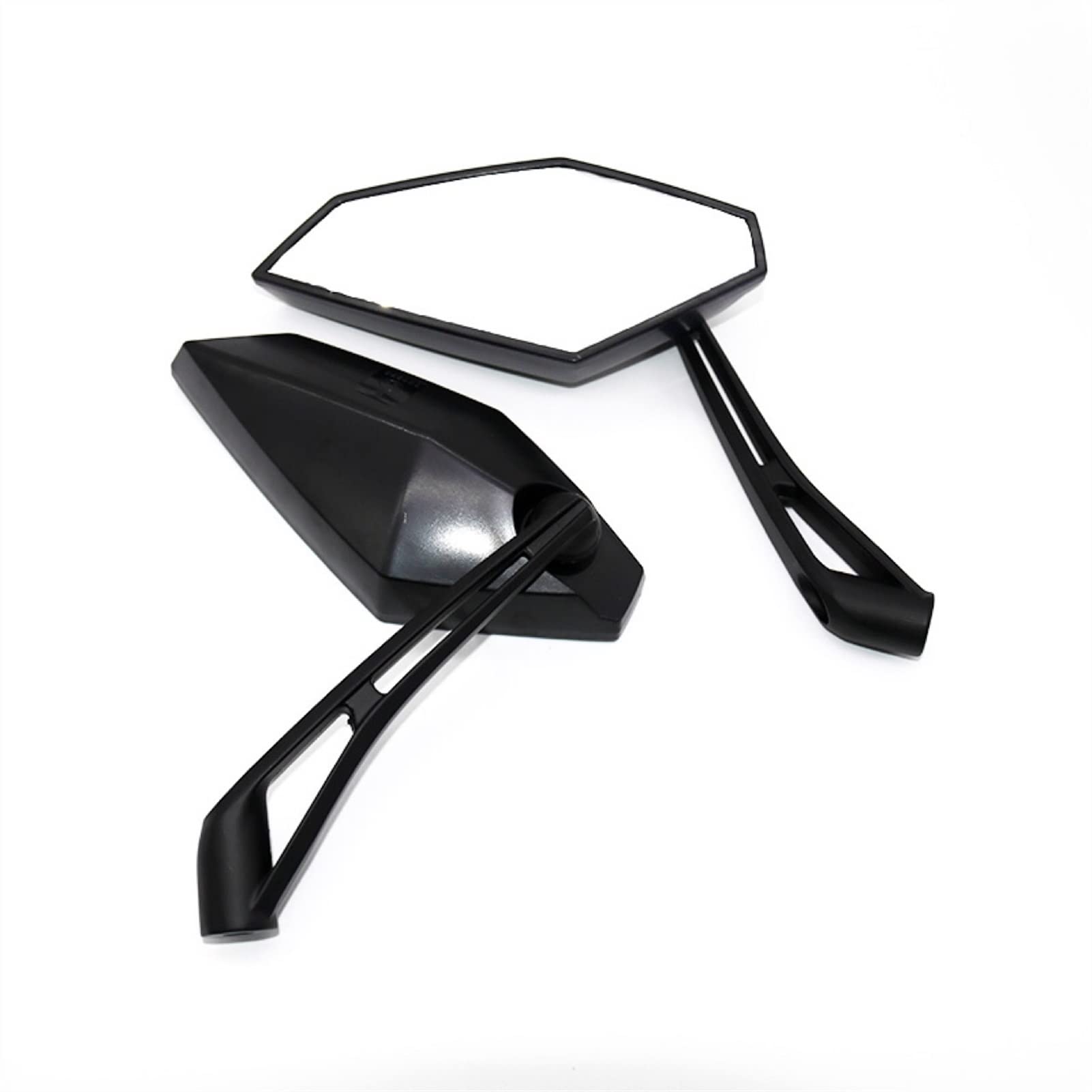 Espejo de la Motocicleta Espejo retrovisor Espejo Lateral Aluminio 8mm 10 mm for 250 600 900 CB400 VTR250 125 (Color : Black)