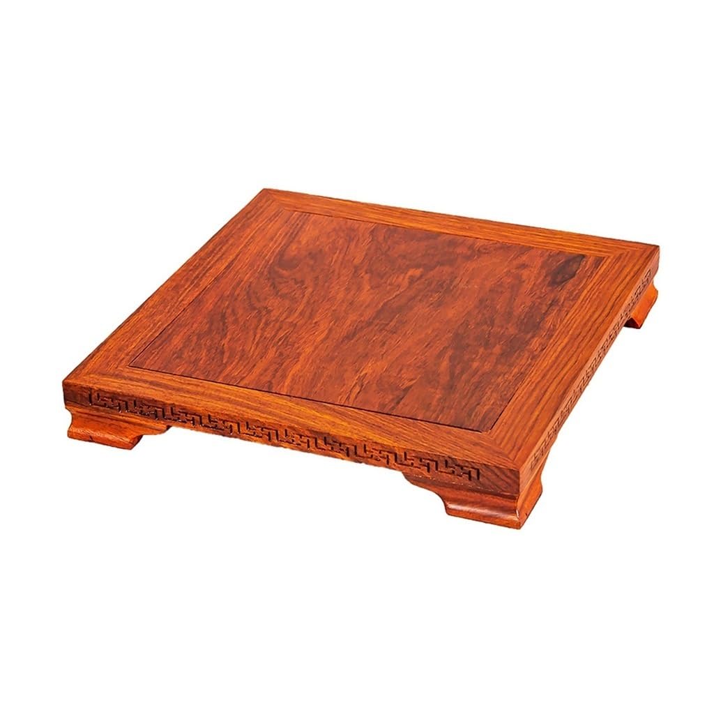 Vaso Bonsai Quadrato Base in Legno per Vaso Pratico Teiera Bonsai Pianta in Vaso Espositore Decorazione per Ufficio in Casa Base Espositore (B) (Un Colore B)