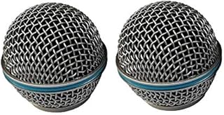 Poly audio Metal Ball Head Microphone Grille Fits Beta58/Beta58A microphone Karaoke 2 PCS For Beta58 Microphone Professional Stage Mics