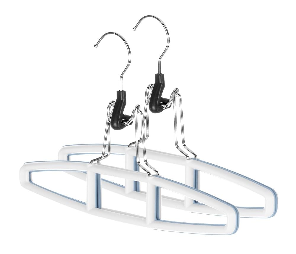 WhitmorSure-Grip Hanger Collection Slack Hangers, Set of 2 White