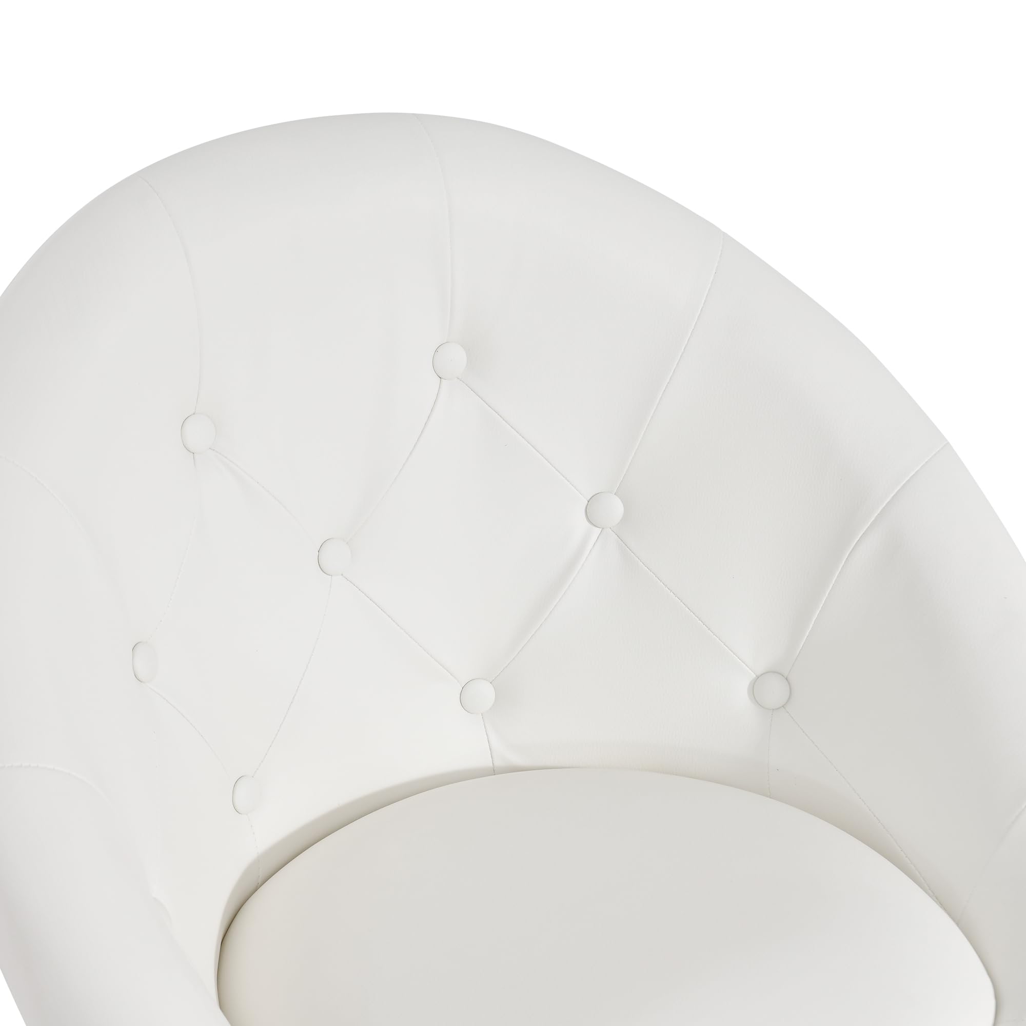 Duhome Sillon Lounge Club de Cuero sintético Silla butaca Giratorio Ajuste de Altura seleccion de Color 509A, Color:Blanco, Material:Cuero Artificial