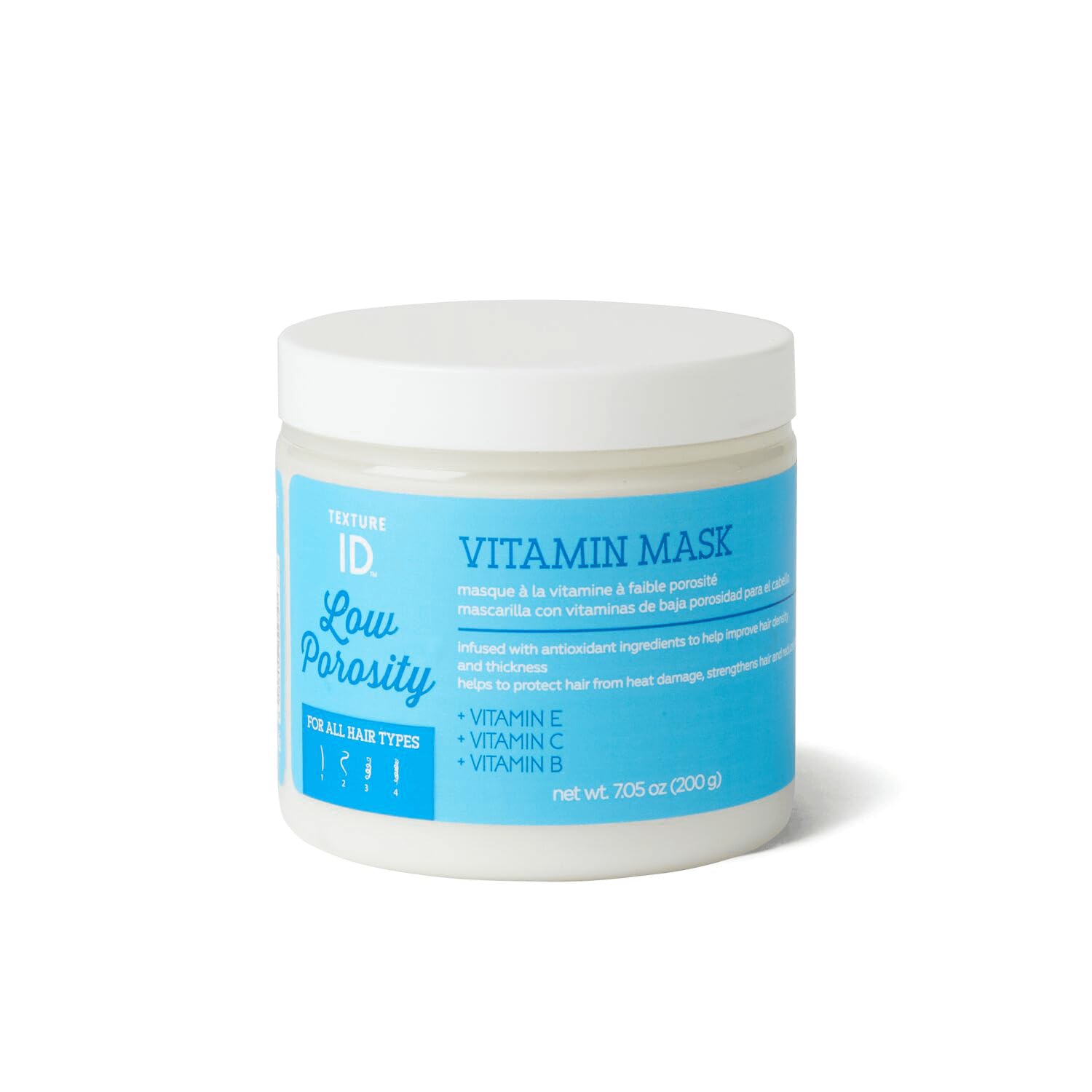 Texture ID Low Porosity Vitamin Hair Mask, Aloe Vera Gel, Oil Complex, 7.05 Oz