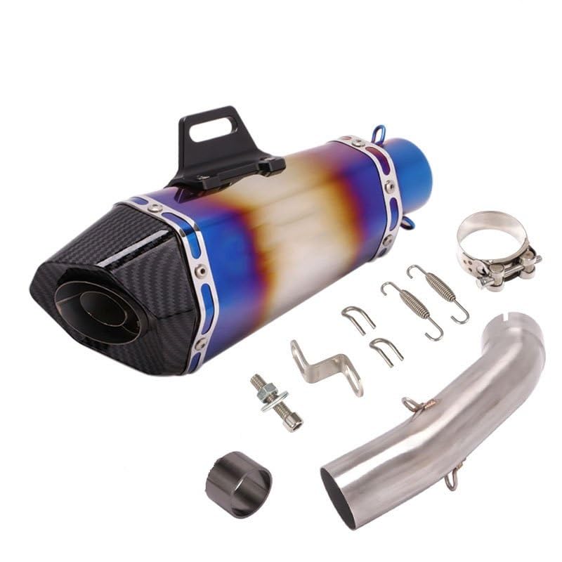 Marmitta Moto Per DUKE 125 250 390 Per ADV 2020 2021 Scarico Moto Silenziatore Tubo Collegamento Centrale Moto Modifica Tubo centrale scarico(Color:1)