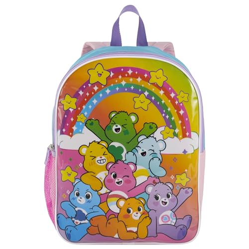 Fast Forward Care Bears 15' Backpack for Girls | Padded Straps & Large Zip Compartment | Back to School Supplies