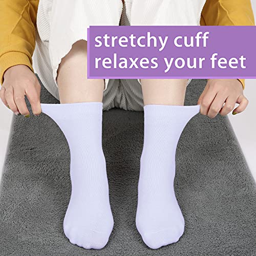 Image of FGZ Women Thin Cotton Socks Soft Cozy Socks Cute Ankle Crew Socks 5 Pairs