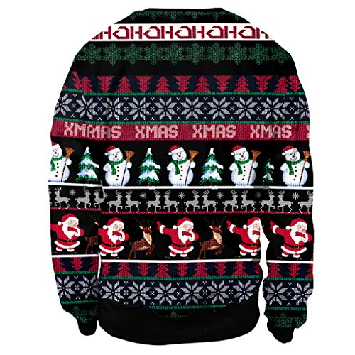 Colorful House Unisex's Ugly Christmas Jumper Sweater, 3D Digital Print Sweatshirt (X-Large, Snowman) #TOP1