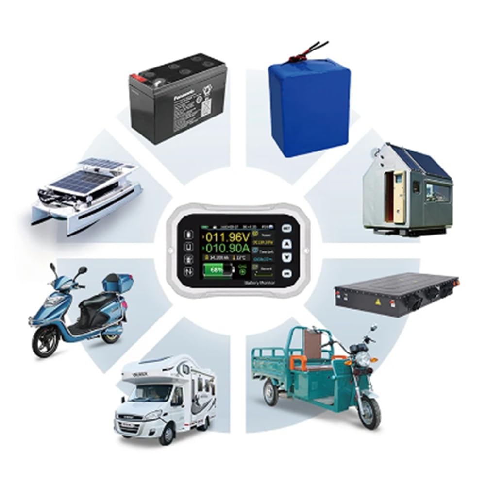 KH110F Monitor Batteria Bluetooth 0-120 V 100 Un Tester di Tensione e Corrente Indicatore di capacità Batteria RV VA Misuratore di Coulomb