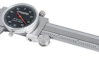 Vista 7 de Accusize Industrial Tools 0-12'' by 0.001'' Black Face, Red Needle, Dial Caliper Stainless Steel in Fitted Box, P920-B212