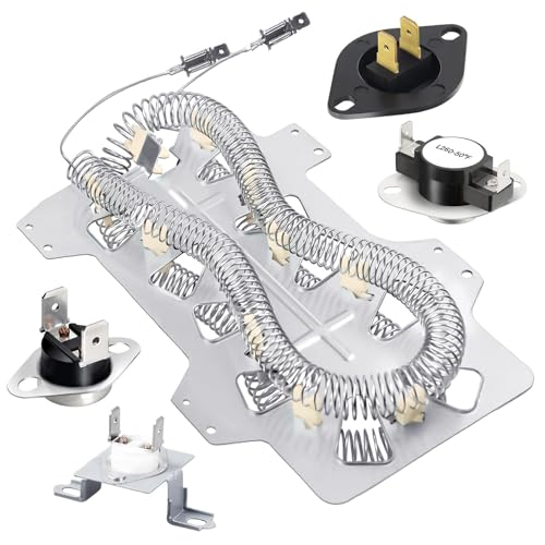 Dryer Heating Element for SAMSUNG DVE52A5500C/A3 DV42H5200EP/A3 DVE50R5400V/A3 DV45H7000EW/A2 DVE45R6100C/A3 DVE45T3200W/A3 DVE50T5300C/A3 DV218AEW/XAA DVE50M7450P/A3 Replacement by Techecook